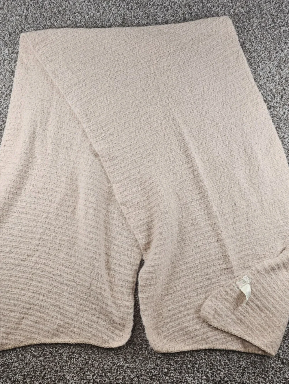 Free People Womens Oversized Shawl Scarf Knit Beige Khaki Boho